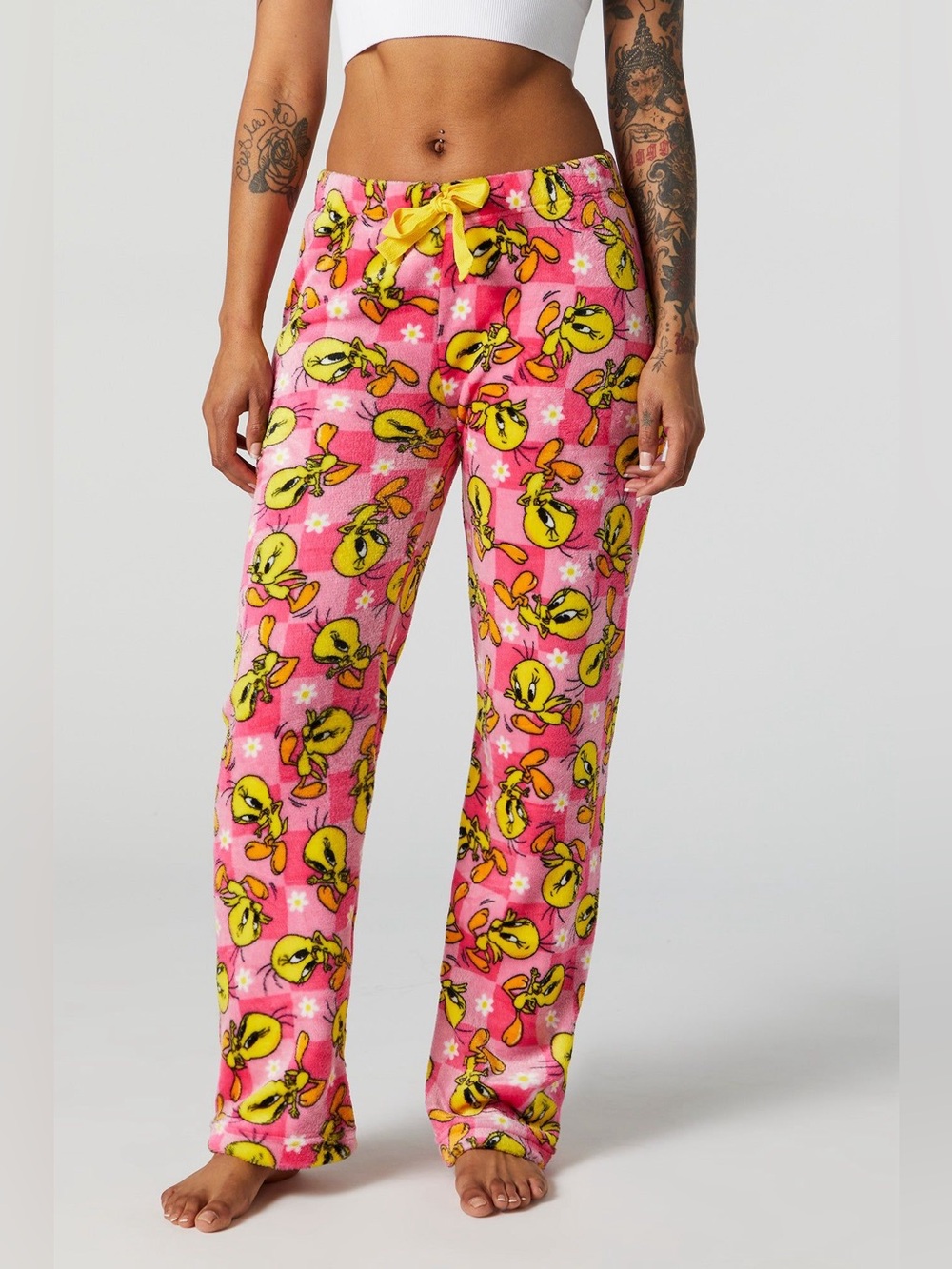 Looney Tunes | Pink Tweety Fleece Lounge Pants Size Medium